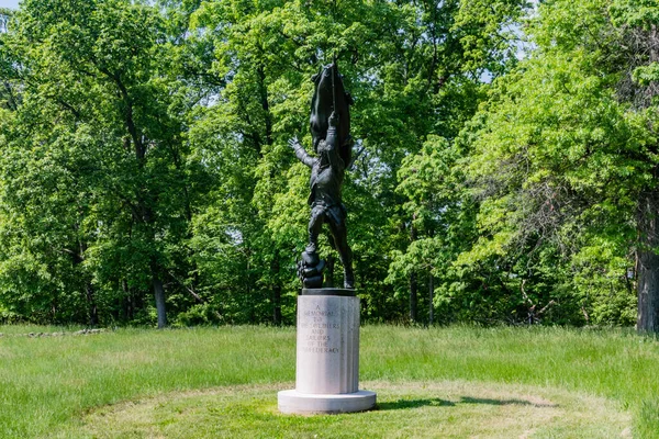 Memorial Aos Soldados Marinheiros Confederação Gettysburg National Military Park Pensilvânia — Fotografia de Stock