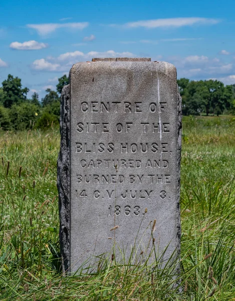 Former Site Bliss House Gettysburg National Military Park Pennsylvania Usa — Stock fotografie