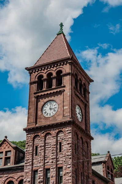 Historic Clock Tower Jim Thorpe Pennsylvania Usa — 스톡 사진