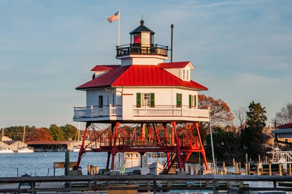 Φάρος Drum Point Calvert County Maryland Ηπα Μέριλαντ — Φωτογραφία Αρχείου