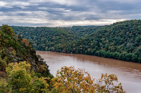 Storm Clouds Flooded Susquehanna River October 2013 Pennsylvania — 스톡 사진