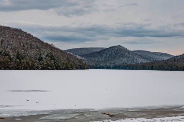 Frozen Lake at Michaux State Park, Pennsylvania, USA, Fayetteville, Pennsylvania