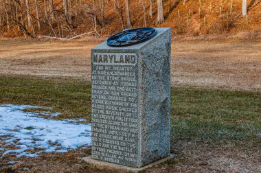 Monument to the 2nd Maryland Infantry Regiment, Antietam National Battlefield, Maryland USA, Sharpsburg, Maryland