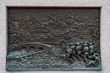 Burnside Köprüsü 'ndeki İkinci Maryland Muharebesi, Antietam Ulusal Savaş Alanı, ABD, Sharpsburg, Maryland