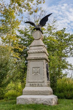 90. Pennsylvania Gönüllüleri Anıtı, Gettysburg Ulusal Askeri Parkı, Pennsylvania, ABD, Gettysburg, Pennsylvania