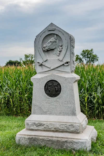 Maryland Süvari Alayı Anıtı Doğu Süvari Alayı Gettysburg Abd Gettysburg — Stok fotoğraf