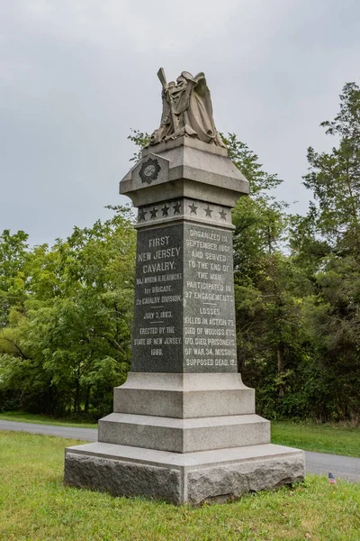 Μνημείο Του 1Ου Ιππικού Του Νιου Τζέρσεϊ Ανατολικό Ιππικό Πεδίο — Φωτογραφία Αρχείου