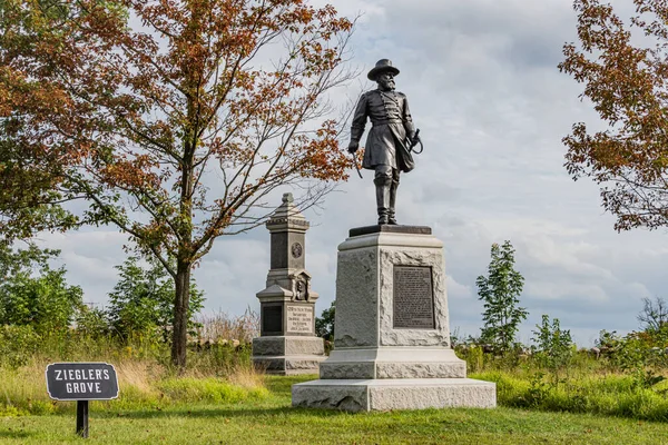 Zieglers Grove 'da Sonbaharın Tadı, Gettysburg Ulusal Askeri Parkı, Pennsylvania, ABD, Gettysburg, Pennsylvania