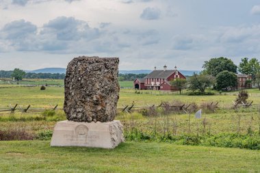 20. piyade alayının anıtı, Gettysburg Ulusal Askeri Parkı, Pennsylvania, ABD, Gettysburg, Pennsylvania