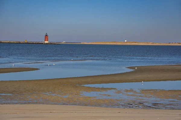 Soğuk Aralık Günü Cape Henlopen Deniz Feneri, Delaware USA, Lewes, Delaware