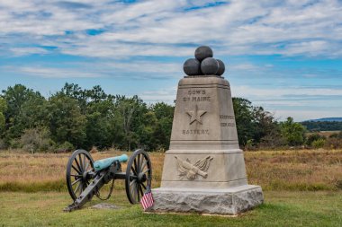 Dows 6. Maine Bataryası, Gettysburg Ulusal Askeri Parkı, Pennsylvania ABD, Gettysburg, Pennsylvania