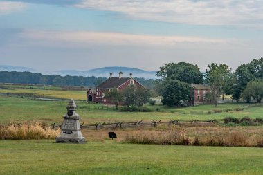 Codori Çiftliğinde Sisli Bir Sabah, Gettysburg Ulusal Askeri Parkı, Pennsylvania, Gettysburg, Pennsylvania