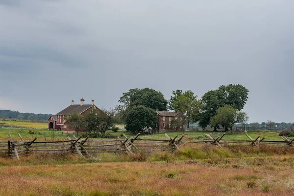 Rainy Morning Codori Farm Gettysburg National Military Park Pennsylvania Usa — Stock fotografie