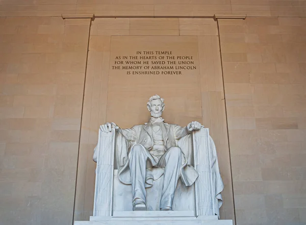Lincoln Emlékműben Washington Usa Washington Columbia Kerület — Stock Fotó