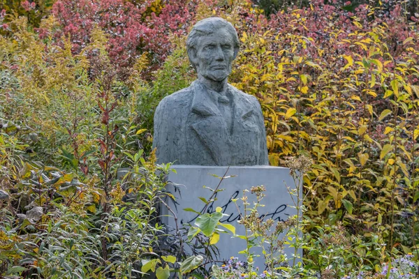 Abraham Lincoln Heykeli Güzel Sonbahar Öğleden Sonra, Hanover Kavşağı, Pennsylvania ABD, Yedi Vadi, Pennsylvania