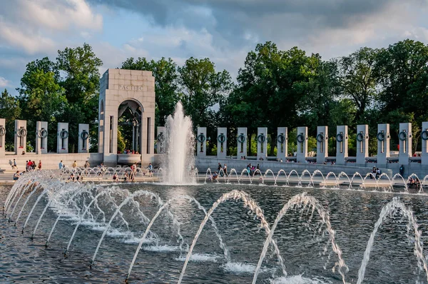 Akşam 2. Dünya Savaşı Anıtı, Washington, DC ABD, Washington, Columbia Bölgesi