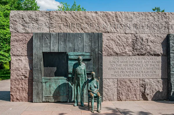 Realtà Della Grande Depressione Fdr Memorial Washington Usa Washington Distretto — Foto Stock