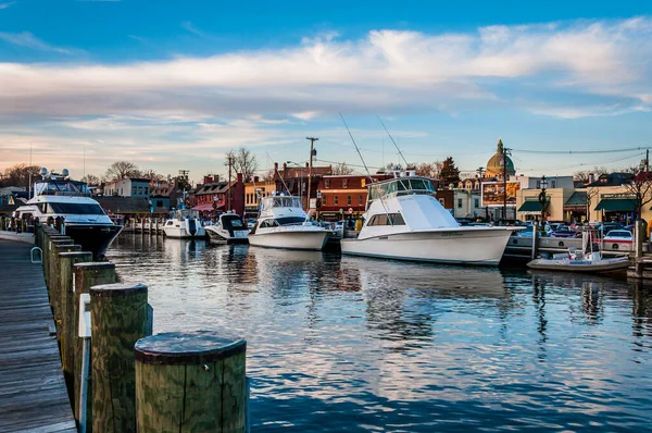Annapolis Harbor Docks Maryland Eua Annapolis Maryland — Fotografia de Stock