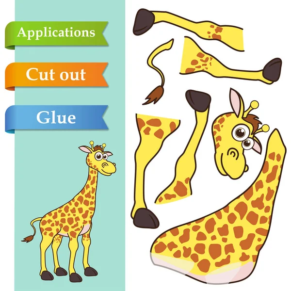 jogo de papel de educação para crianças, girafa. crie a imagem