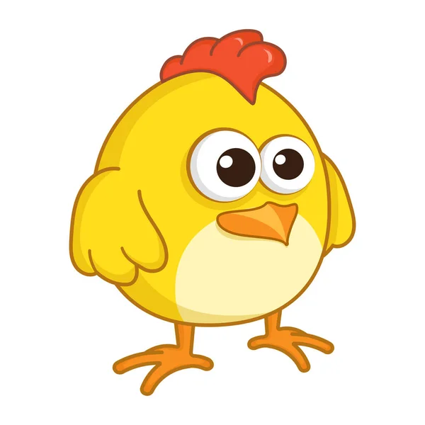 닭고기 귀여운 배경에서 농장의 캐릭터 동물을 배우는 아이들을 카드입니다 아이들을 — 스톡 벡터