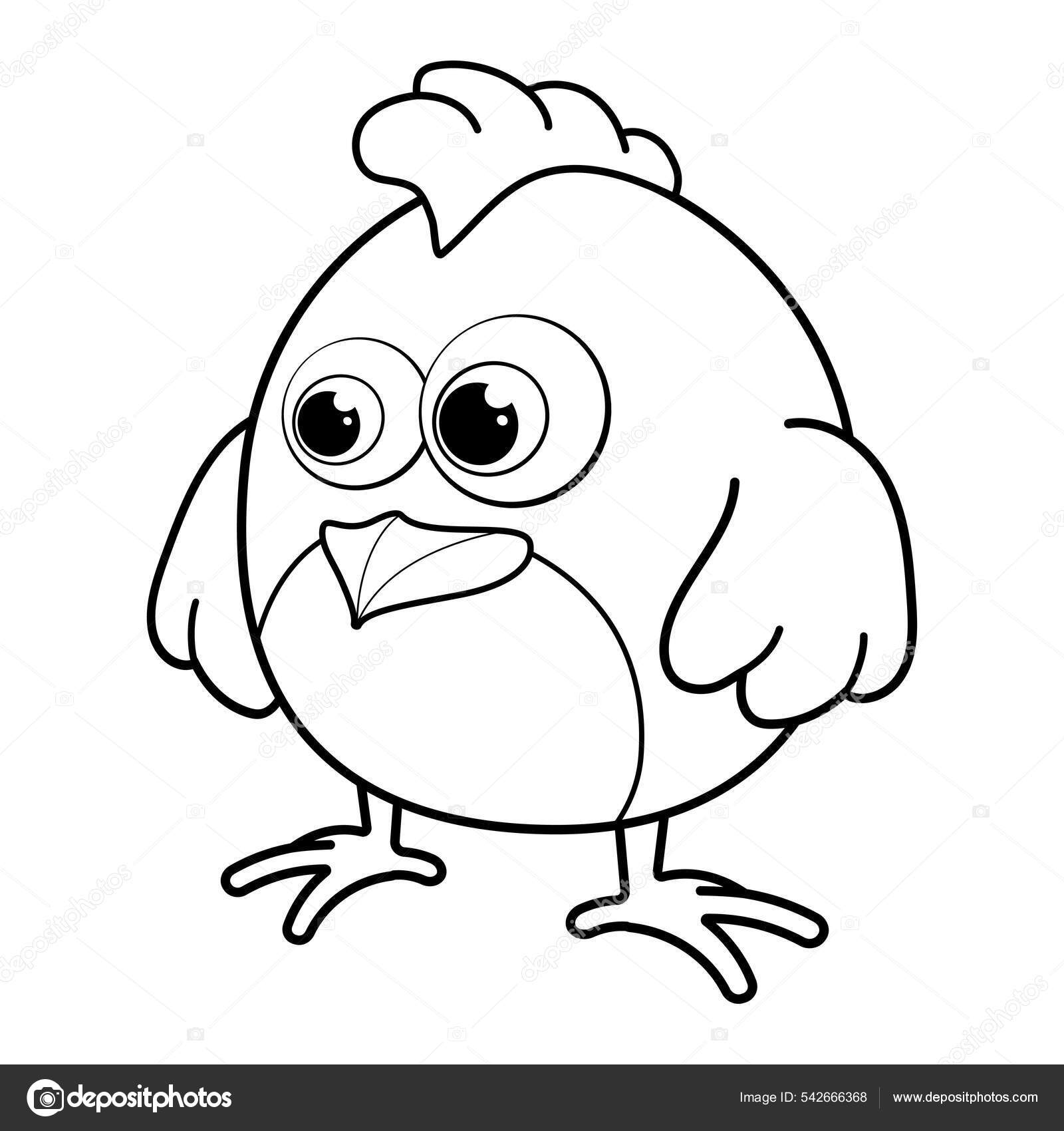 Desenho De Frango Ou Galinha De Desenho Animado. Animais De Fazenda. Livro  De Colorir Para Crianças. Royalty Free SVG, Cliparts, Vetores, e  Ilustrações Stock. Image 137949853