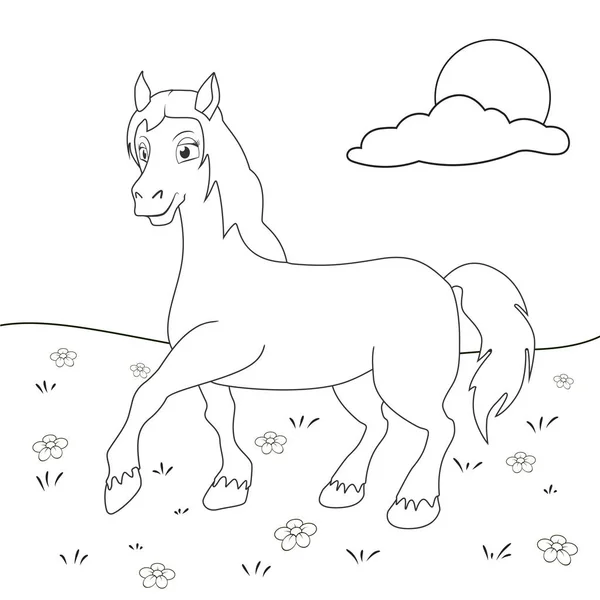 Desenho de desenho de página para colorir de desenho de cavalo