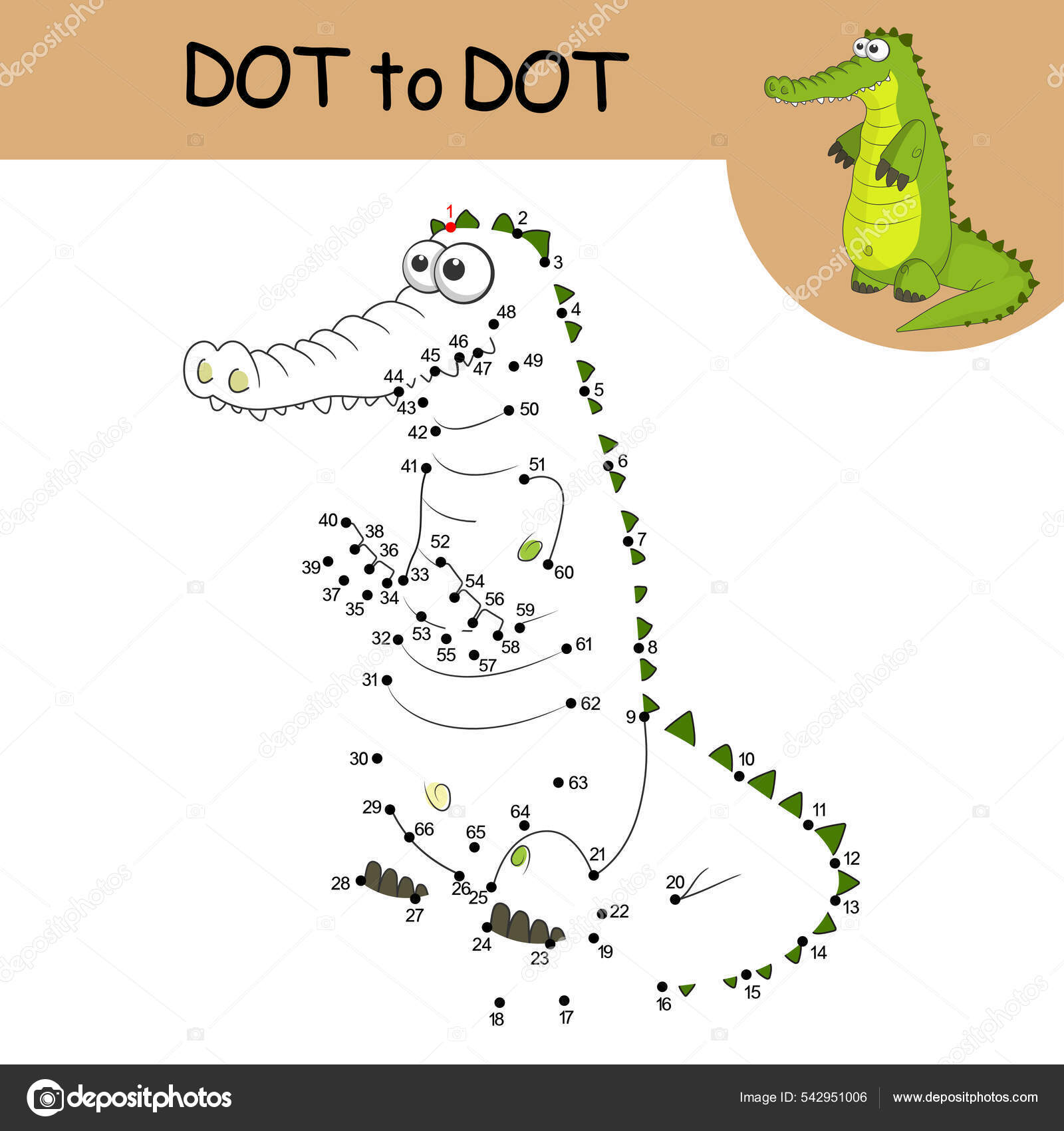 Conecte Pontos Por Números Para Desenhar Animal Ponto Ponto Educação imagem  vetorial de KidLand© 542951202