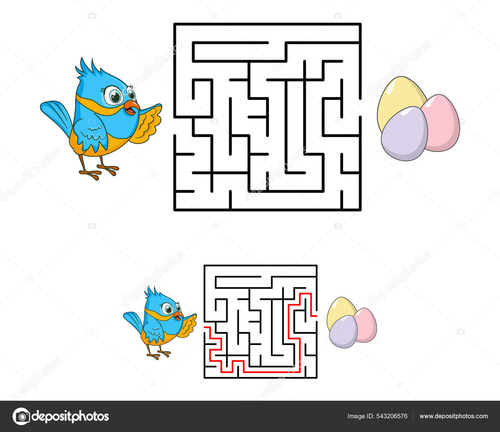 Labirinto de jogos de lógica de educação para crianças. encontre o caminho  certo. labirinto ou desenho de quebra-cabeça. ilustração vetorial