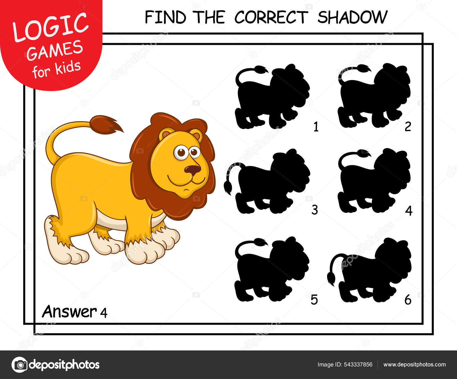 jogo de lógica infantil, encontre a sombra certa. Brinquedos