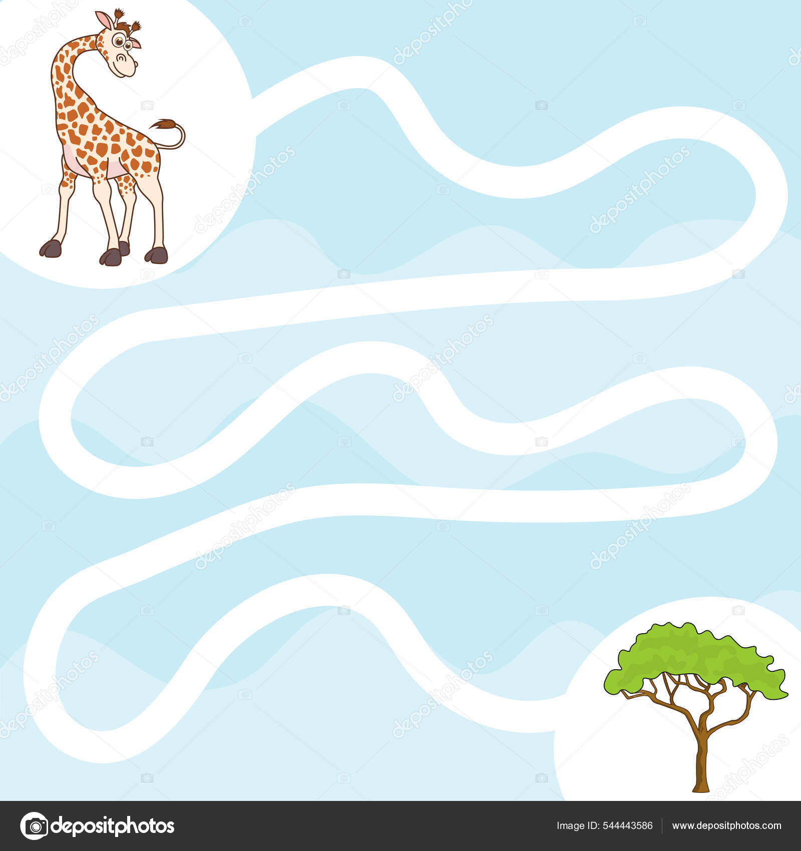 Jogo de quebra-cabeça para crianças com ilustração fofa do tigre