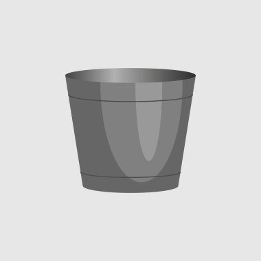Pot icon. Cartoon vector icon for web design isolated on gray background - Vector