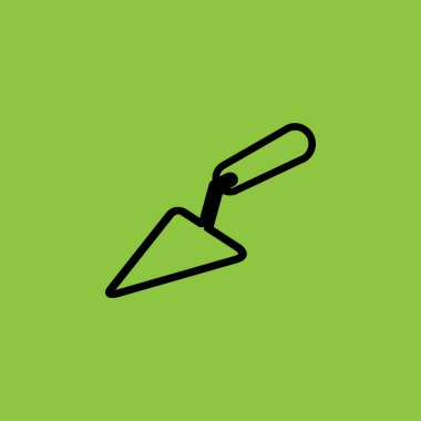 Yeşil arkaplanda yalıtılmış mala simgesi. - Evet. Vektör illüstrasyonu