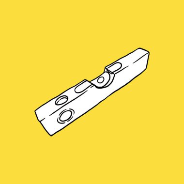 Ruh Seviyesi Simgesi, İnşaat Konsepti, Eskiz ve Vintage tarzı. - Vektör. Vektör illüstrasyonu