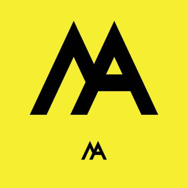 M-A harfi logo tasarım vektörü. Vektör illüstrasyonu