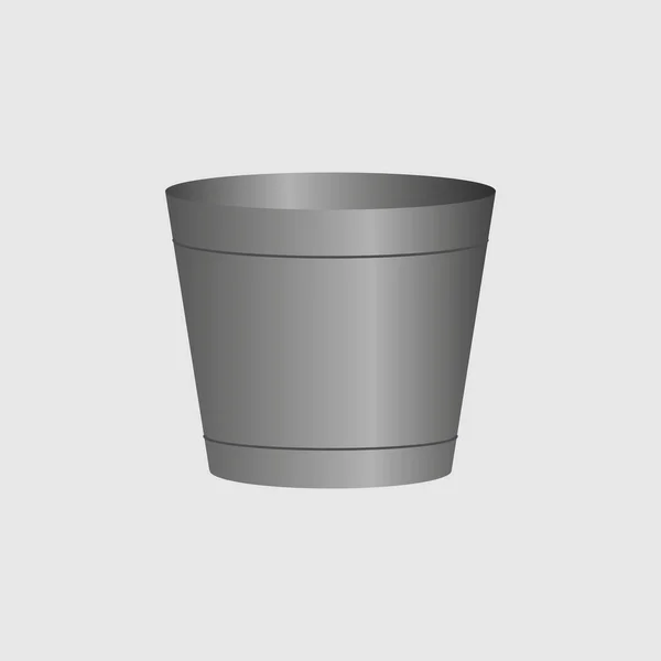 Tin Pot Icon Flat Style Vector Vector Illustration — Stock Vector