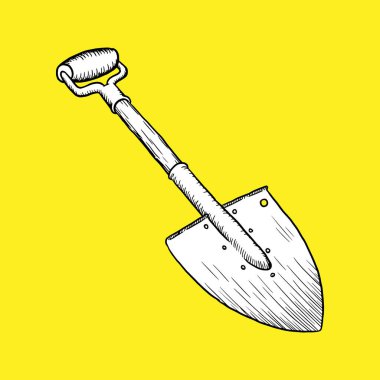 Kürek. İnşaat ve tarım. - vektör.