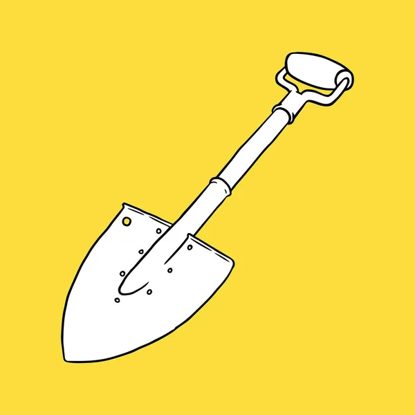 Ikona ve stylu Shovel, Sketch a Vintage. - Vektor — Stockový vektor