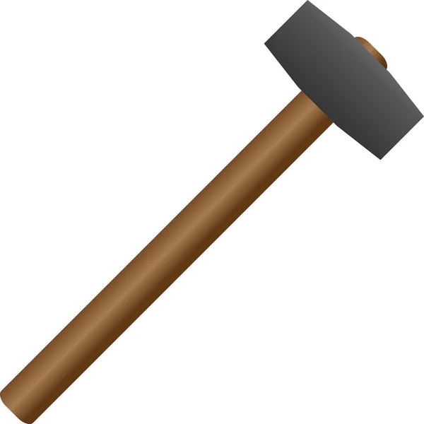 Sledgehammer icoon. Cartoon van sikkel vector. — Stockvector