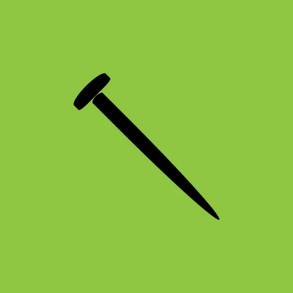 Ikona Hřebíku Izolovaná Zeleném Pozadí Vektorová Ilustrace — Stockový vektor