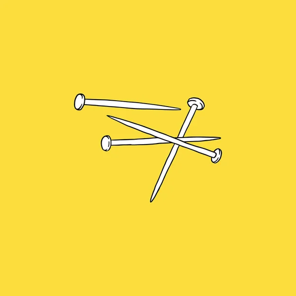 Tırnak ikonu, eskiz ve klasik tarz. - Vektör. Vektör illüstrasyonu