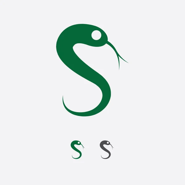 Вектор Логотипа Буквы Snake Векторная Иллюстрация — стоковый вектор