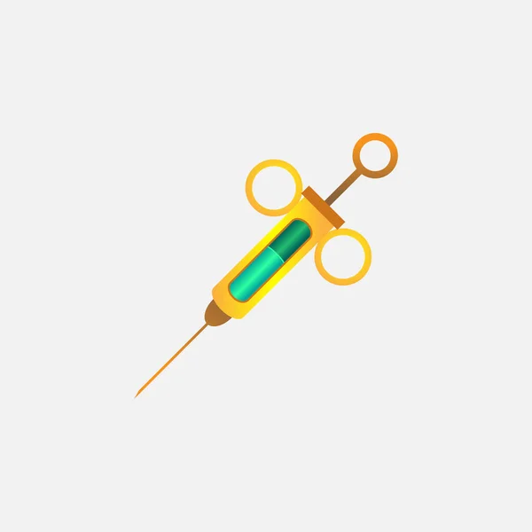 Surgical Syringe Icon Vintage Style Vector Illustration — Vector de stock