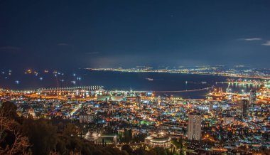 Hayfa panoramik gece görüşü, İsrail