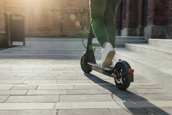 Electric scooter as alternative to a car to moving round the city