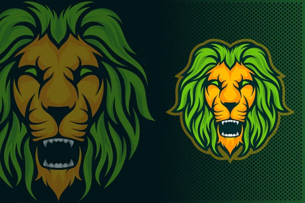Векторный Дизайн Логотипа Lion Талисман Логотипа Lion Вашей Командной Игры — стоковый вектор
