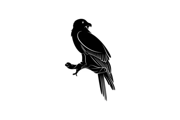 Bearded Vulture Bird Silhouette Vector Illustration Abstract — ストックベクタ