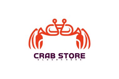 Crab Logo Design Vector Illustration Template. Modern Logo Design.