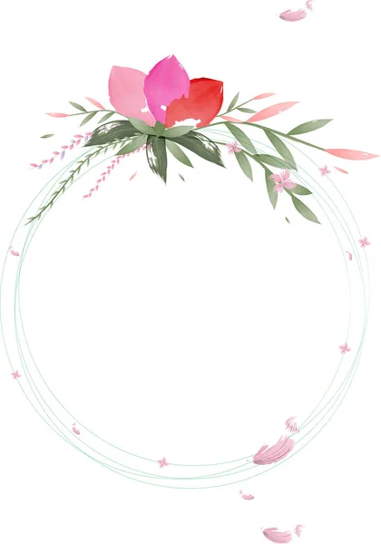 Düğün davetiyeleri ya da tebrik kartları için çiçek süsü içeren dekoratif kart.