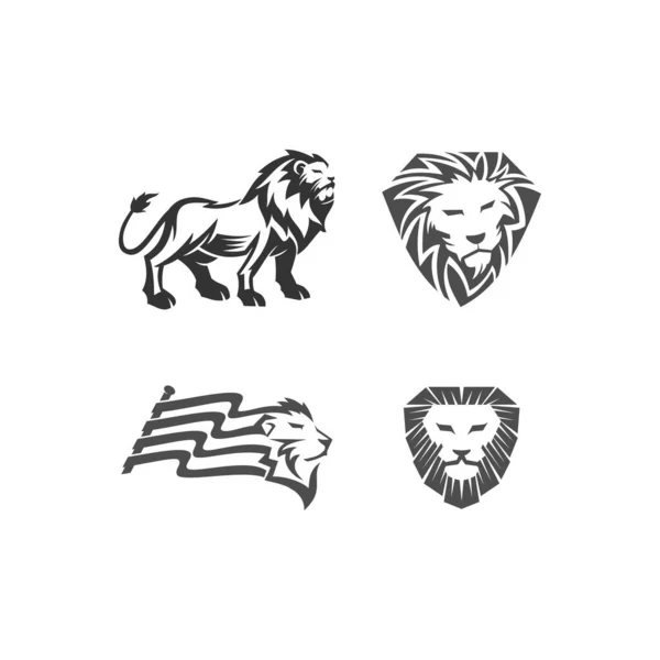狮子图解标志吉祥物设计模板集 — 图库矢量图片