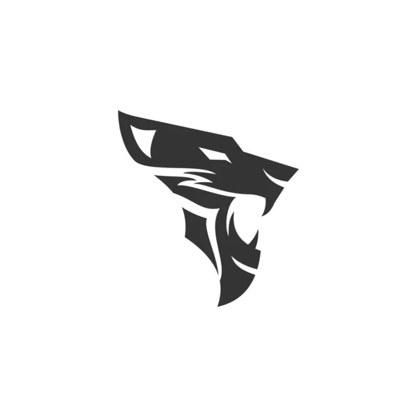 Löwenkopf Einfache Illustration Vorlage Maskottchen Emblem Isoliert — Stockvektor